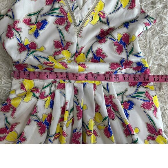 Banana Republic Women's Size 6 Cream Multicolor Floral Fit & Flare Dress #0438 - Picture 10 of 10